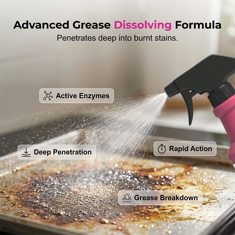 🔥🧼 The Ultimate Kitchen & Grill Cleaner - Powerful Fast-Acting Degreaser Spray🍢💦