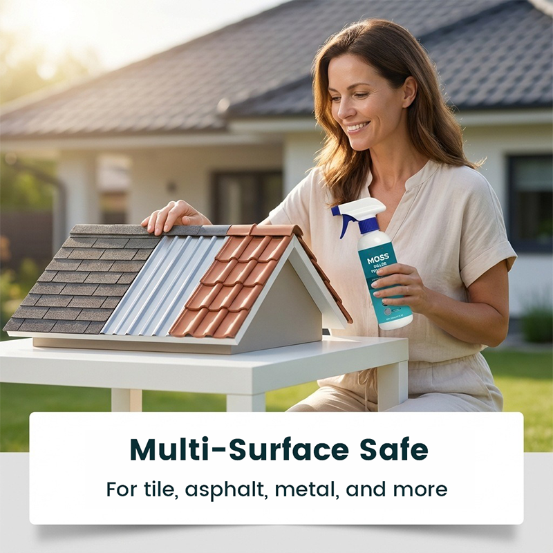Multi-Surface Roof Moss & Algae Cleaner Spray 🏠✨ | Professional Stain Remover & Protective Shield