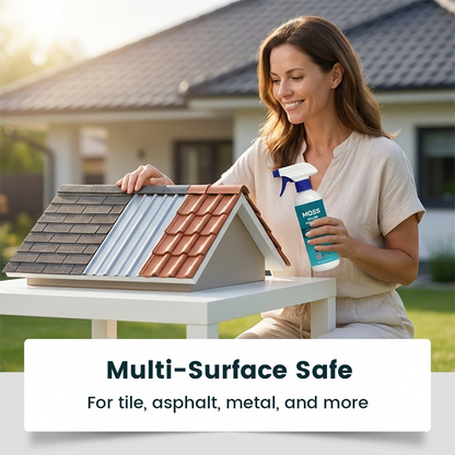 Multi-Surface Roof Moss & Algae Cleaner Spray 🏠✨ | Professional Stain Remover & Protective Shield
