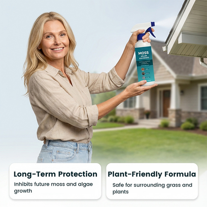 Multi-Surface Roof Moss & Algae Cleaner Spray 🏠✨ | Professional Stain Remover & Protective Shield