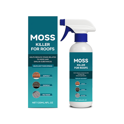 Multi-Surface Roof Moss & Algae Cleaner Spray 🏠✨ | Professional Stain Remover & Protective Shield