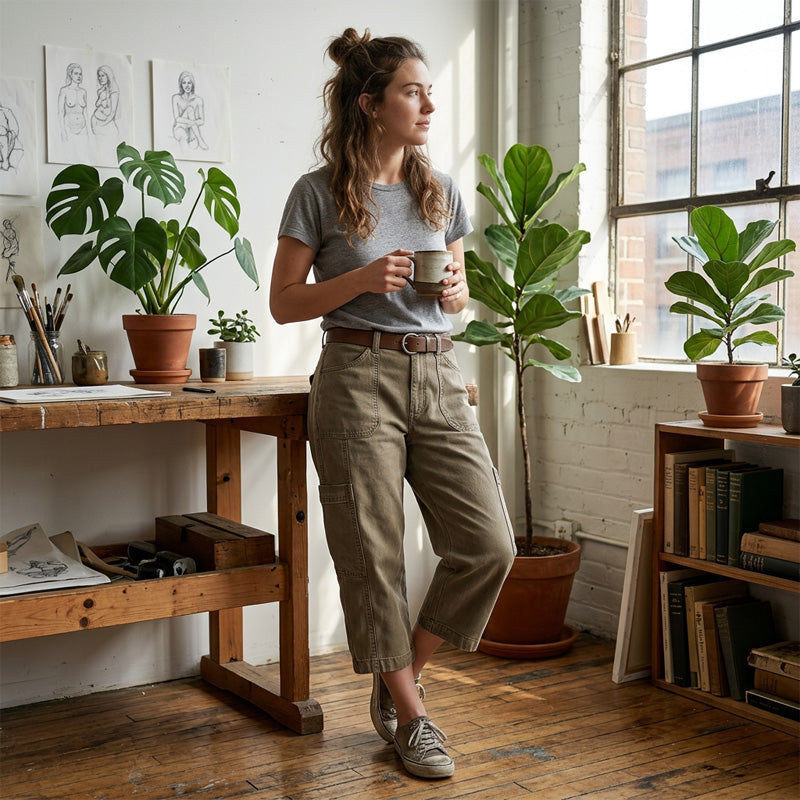 👖 50% OFF NOW! 🌿 Women's Relaxed Casual Cargo Capris – Spacious Utility Pockets, Breathable Fabric & Relaxed Fit✨