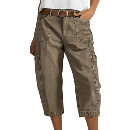 👖 50% OFF NOW! 🌿 Women's Relaxed Casual Cargo Capris – Spacious Utility Pockets, Breathable Fabric & Relaxed Fit✨
