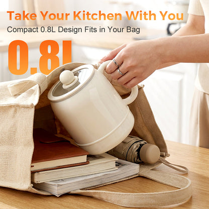 🍲 6-in-1 Portable Mini Cooker – 0.8L Electric Stewing Cup for Soup, Rice, Tea & More ✨