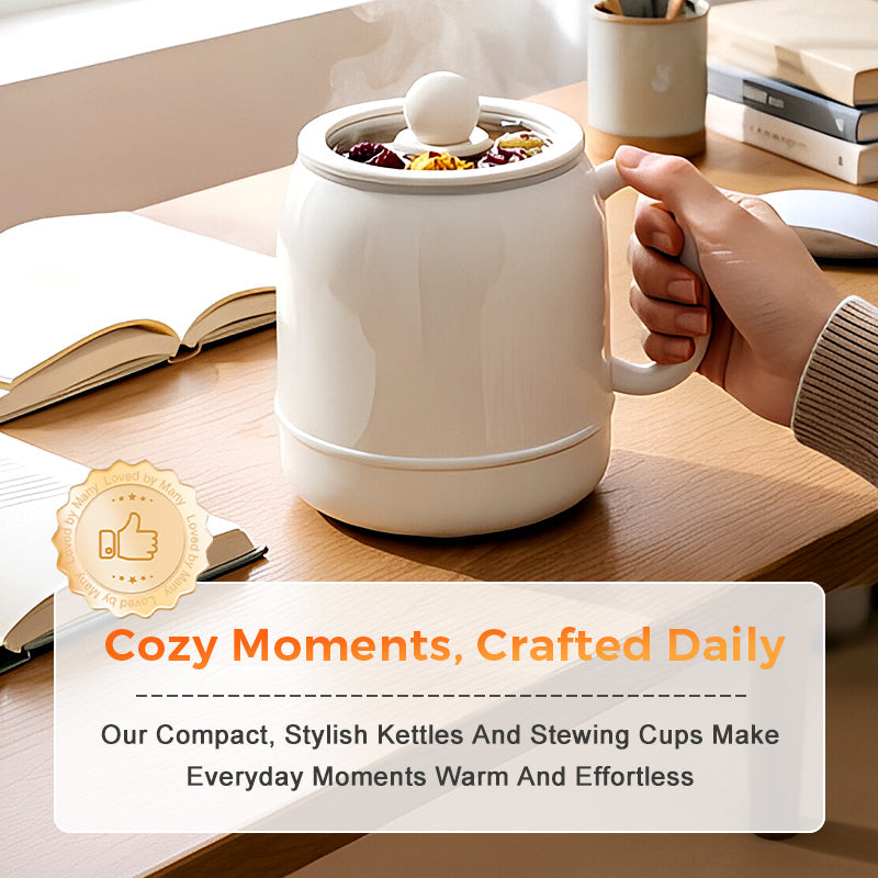 🍲 6-in-1 Portable Mini Cooker – 0.8L Electric Stewing Cup for Soup, Rice, Tea & More ✨