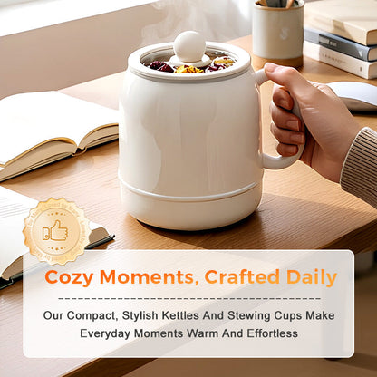 🍲 6-in-1 Portable Mini Cooker – 0.8L Electric Stewing Cup for Soup, Rice, Tea & More ✨