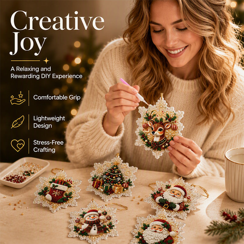 🎄49% OFF! 5D DIY Christmas Ornament – Sparkling Beads & Acrylic, 3D Glow, Easy to Make. Perfect for the Tree, Window & Gifts! ✨🎁