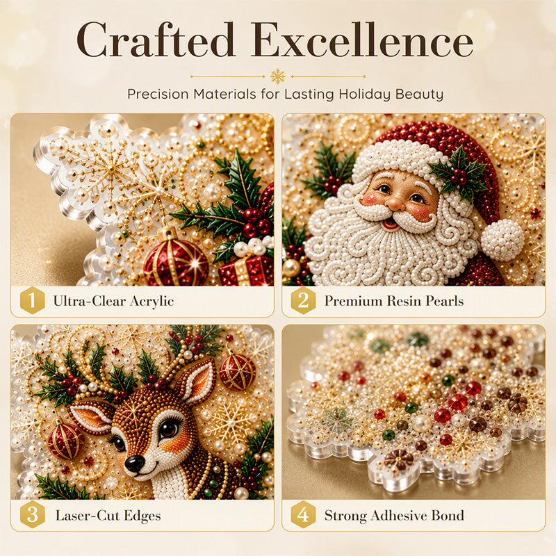 🎄49% OFF! 5D DIY Christmas Ornament – Sparkling Beads & Acrylic, 3D Glow, Easy to Make. Perfect for the Tree, Window & Gifts! ✨🎁