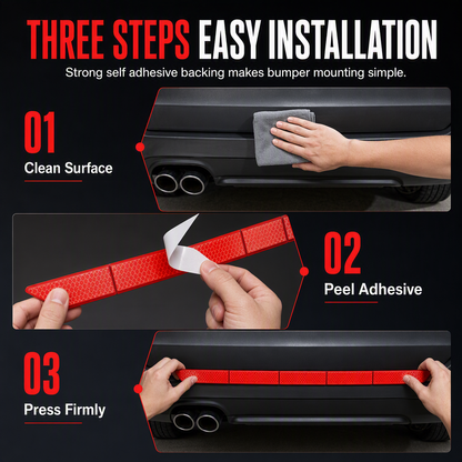 🔥Last Day 50% Off-🚗Reflective Car Sticker Strips for Trunk & Rear Bumper