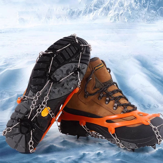 🥾❄️ Anti-Slip Crampons – Stainless Steel Spikes, Quick-On & Multi-Sport – For Hiking, Climbing & Snow Traction 💪