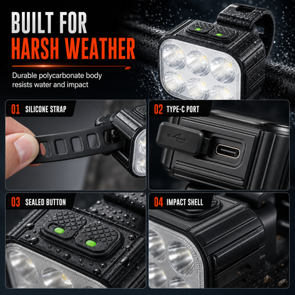 🚴💡Bright Bicycle Light Front Headlight and Rear Taillight for Mountain Bike Night Riding Safety Warning Cycling Accessories